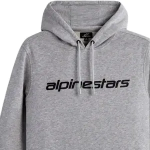 Imagem 4 de Moletom Alpinestars Linear Wordmark V3 Hoodie - Cinza Claro/Vermelho