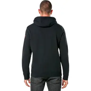 Imagem 3 de Moletom Alpinestars Linear Wordmark V3 Hoodie - Preto/Branco/Vermelho