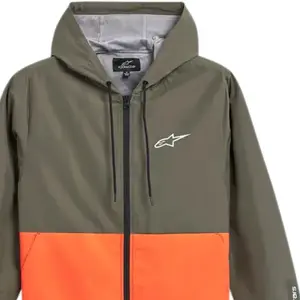 Imagem 3 de Jaqueta Alpinestars Speeder Windbreaker Verde Militar/Laranja
