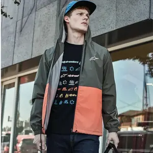 Imagem 8 de Jaqueta Alpinestars Speeder Windbreaker Verde Militar/Laranja