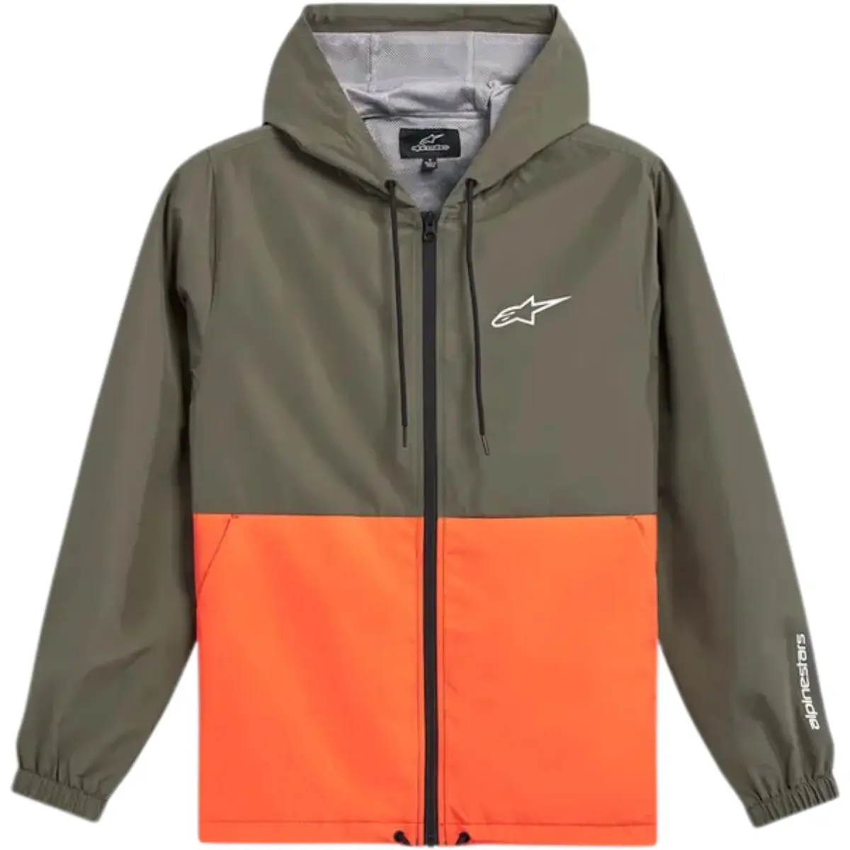Jaqueta Alpinestars Speeder Windbreaker Verde Militar/Laranja