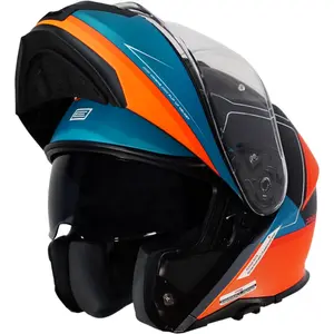 Imagem 8 de Capacete Origine Logic Privilege - Azul/Preto/Laranja Fosco (Articulado)