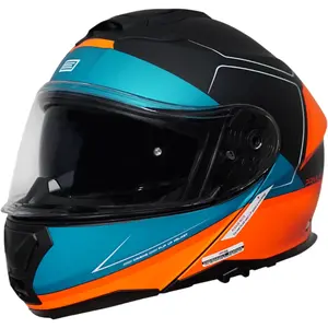 Imagem 3 de Capacete Origine Logic Privilege - Azul/Preto/Laranja Fosco (Articulado)