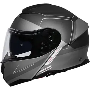 Capacete Origine Logic Privilege - Branco/Cinza Titânio Fosco (Articulado)