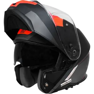 Imagem 5 de Capacete Origine Logic Electra - Cinza Titânio/Vermelho Fosco (Articulado)