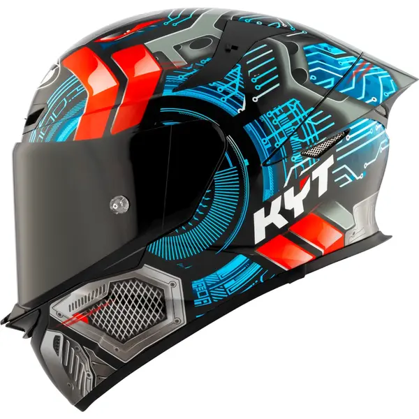 Capacete KYT TT Revo Synchrotron - Preto/Azul - Grid Motors