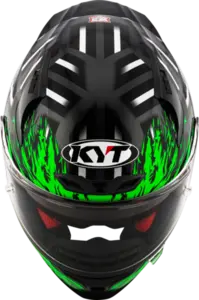 Imagem 6 de Capacete KYT Striker 2V Flaming - Cinza/Verde