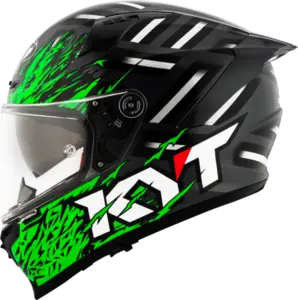 Imagem 1 de Capacete KYT Striker 2V Flaming - Cinza/Verde