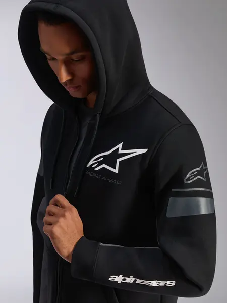Moletom Alpinestars Esemex Hoodie - Preto/Cinza Escuro - Grid Motors