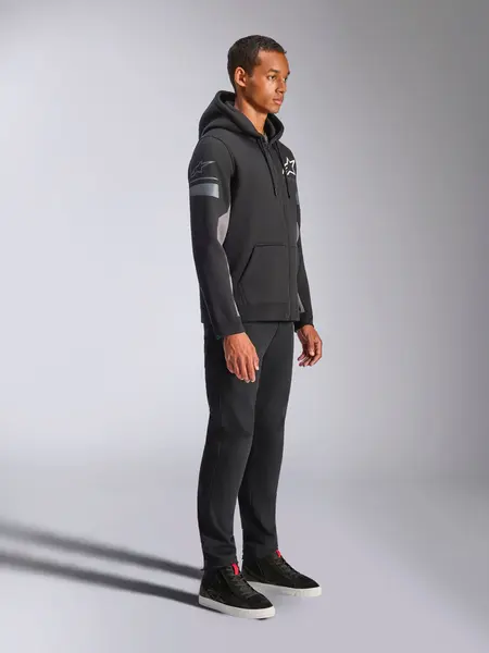 Moletom Alpinestars Esemex Hoodie - Preto/Cinza Escuro - Grid Motors
