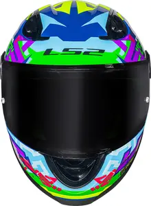 Imagem 5 de Capacete LS2 Kid FF812 Svent - Azul/Verde (Infantil)