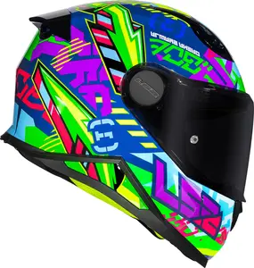 Imagem 2 de Capacete LS2 Kid FF812 Svent - Azul/Verde (Infantil)
