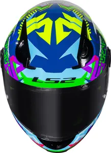 Imagem 6 de Capacete LS2 Kid FF812 Svent - Azul/Verde (Infantil)