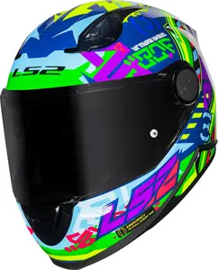 Imagem 4 de Capacete LS2 Kid FF812 Svent - Azul/Verde (Infantil)