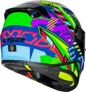 Imagem 8 de Capacete LS2 Kid FF812 Svent - Azul/Verde (Infantil)