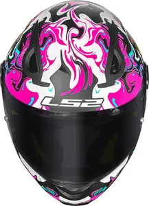 Imagem 5 de Capacete LS2 Kid FF812 Cyberg - Roxo/Azul Cyan Fosco (Infantil)