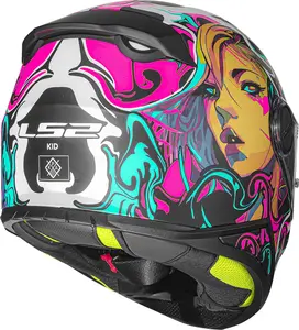 Imagem 8 de Capacete LS2 Kid FF812 Cyberg - Roxo/Azul Cyan Fosco (Infantil)