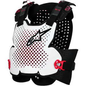 Colete Alpinestars A4 Plasma Chest Protector - Preto/Vermelho/Branco