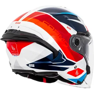 Imagem 5 de Capacete MT Cosmo SV Braut A17 - Branco/Vermelho/Azul (Aberto)