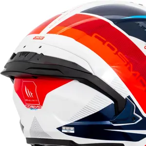 Imagem 6 de Capacete MT Cosmo SV Braut A17 - Branco/Vermelho/Azul (Aberto)