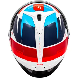 Imagem 7 de Capacete MT Cosmo SV Braut A17 - Branco/Vermelho/Azul (Aberto)