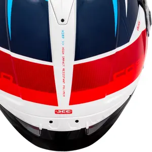 Imagem 8 de Capacete MT Cosmo SV Braut A17 - Branco/Vermelho/Azul (Aberto)