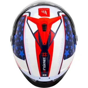 Imagem 7 de Capacete MT Cosmo SV Ortola 2024 C7 - Branco/Vermelho/Azul (Aberto)
