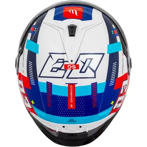 Imagem 7 de Capacete MT Cosmo SV Sergio Garcia 2024 D7 - Branco/Vermelho/Azul (Aberto)