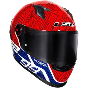 Imagem 7 de Capacete LS2 FF358 Pro Tiempo - Vermelho/Azul