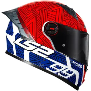 Imagem 2 de Capacete LS2 FF358 Pro Tiempo - Vermelho/Azul