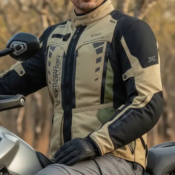 Jaqueta X11 Expedition Cerrado - Bege/Verde - Grid Motors