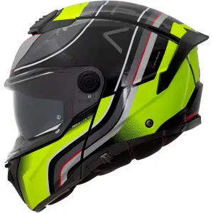 Capacete MT Atom 2 SV Xenon B3 - Amarelo Fluor (Articulado) - Grid