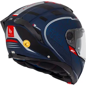 Imagem 4 de Capacete MT Atom 2 SV Destiny C7 - Azul Fosco (Articulado)