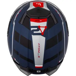 Imagem 6 de Capacete MT Atom 2 SV Destiny C7 - Azul Fosco (Articulado)
