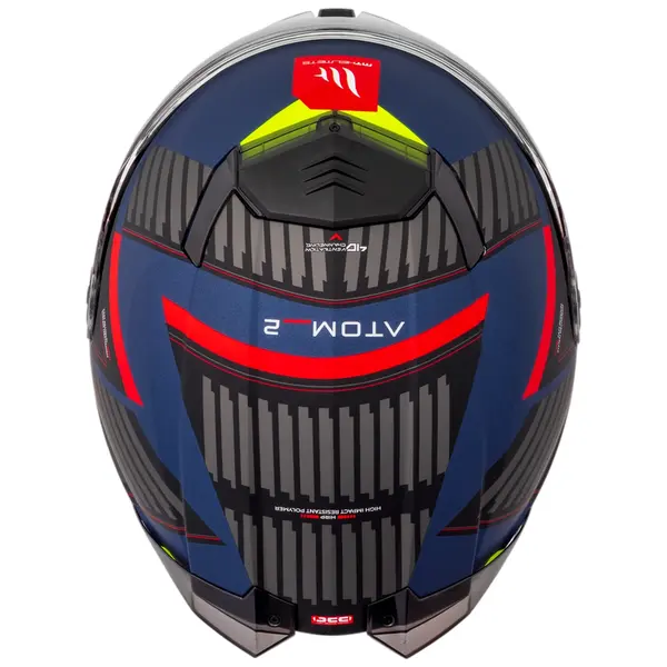 Capacete MT Atom 2 SV Linking B5 - Azul Fosco (Articulado) - Grid