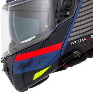 Imagem 3 de Capacete MT Atom 2 SV Linking B5 - Azul Fosco (Articulado)