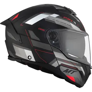 Imagem 2 de Capacete MT Atom 2 SV Bast D5 - Cinza/Preto Fosco (Articulado)