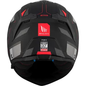 Imagem 9 de Capacete MT Atom 2 SV Bast D5 - Cinza/Preto Fosco (Articulado)