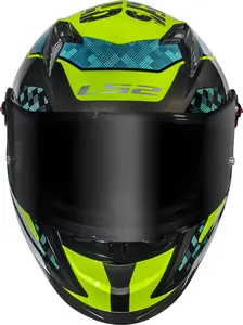 Imagem 5 de Capacete LS2 FF358 Pro Striker - Azul/Amarelo Fluor