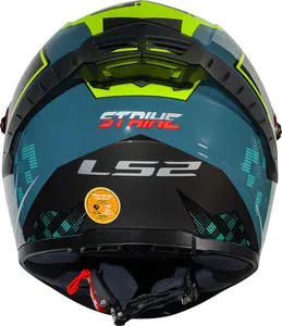Imagem 9 de Capacete LS2 FF358 Pro Striker - Azul/Amarelo Fluor