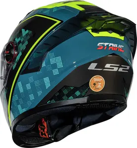 Imagem 7 de Capacete LS2 FF358 Pro Striker - Azul/Amarelo Fluor