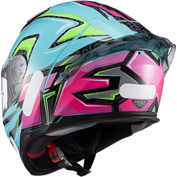 Capacete Texx Raptor Arcade - Azul/Verde/Rosa - Grid Motors