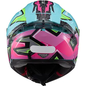 Imagem 7 de Capacete Texx Raptor Arcade - Azul/Verde/Rosa