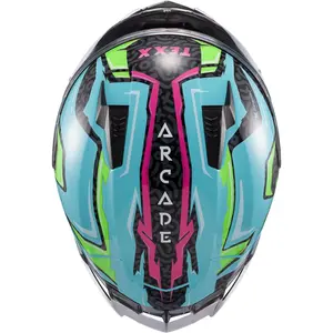Imagem 8 de Capacete Texx Raptor Arcade - Azul/Verde/Rosa