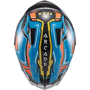 Imagem 6 de Capacete Texx Raptor Arcade - Azul/Vermelho/Amarelo