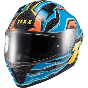 Imagem 3 de Capacete Texx Raptor Arcade - Azul/Vermelho/Amarelo