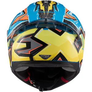 Imagem 8 de Capacete Texx Raptor Arcade - Azul/Vermelho/Amarelo