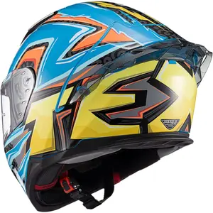 Imagem 7 de Capacete Texx Raptor Arcade - Azul/Vermelho/Amarelo