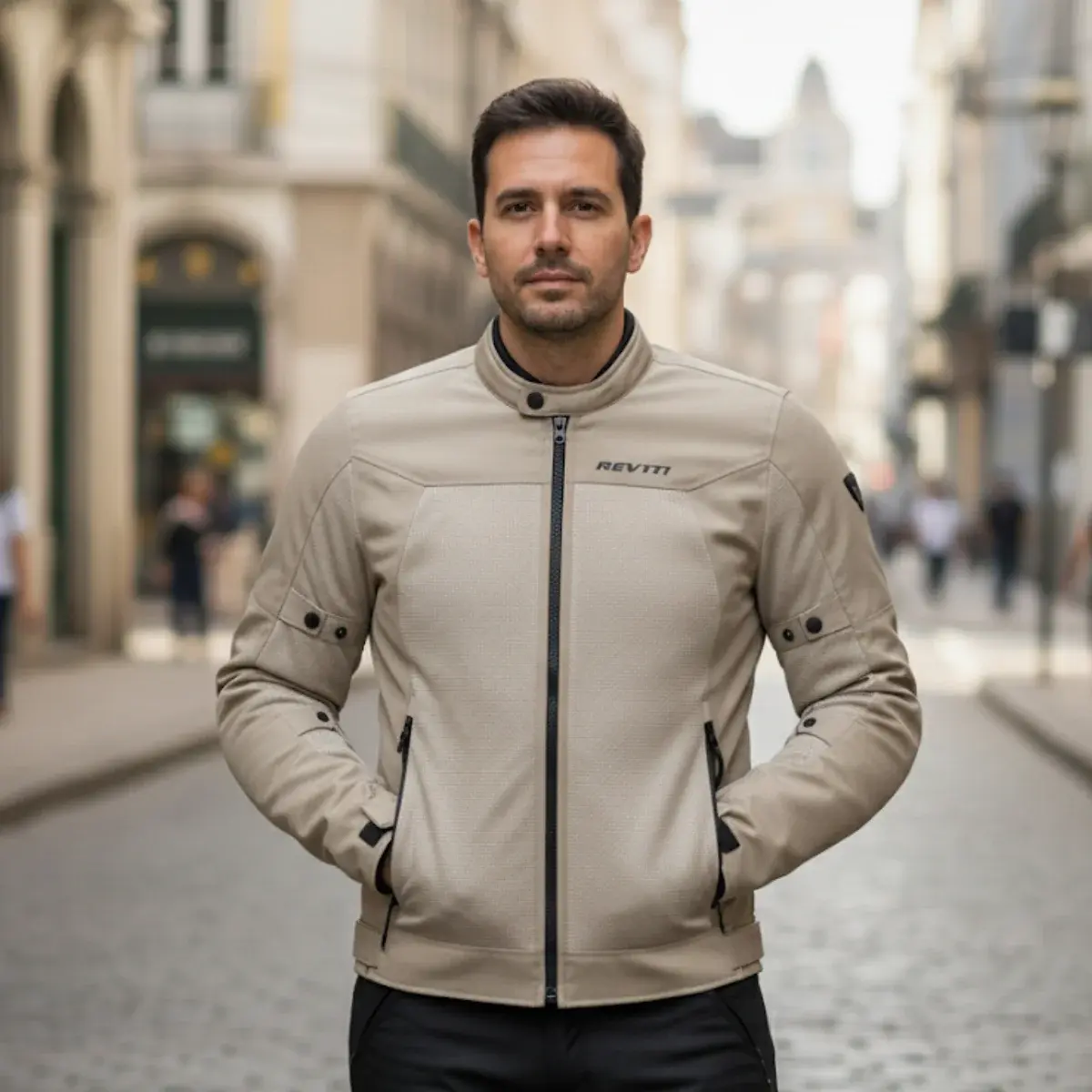 Jaqueta Revit Eclipse 2 Areia (Ventilada) - Grid Motors
