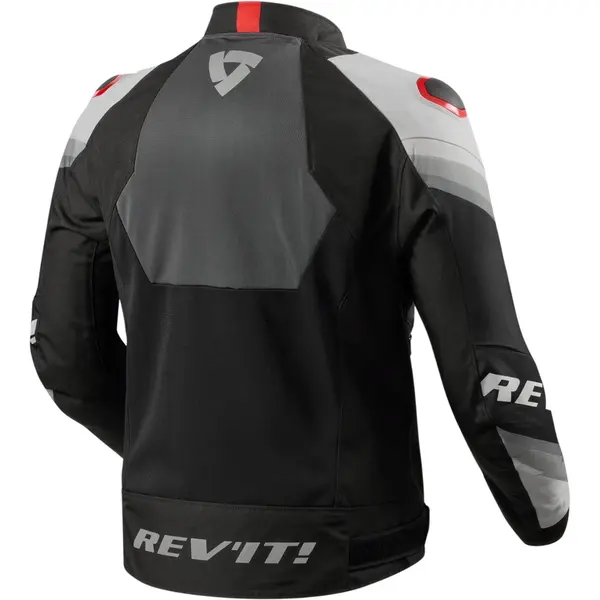 Jaqueta Revit Quantum 3 Air Cinza/Vermelho (Ventilada) - Grid Motors